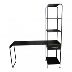 METAL DESK WITH CABINET - CONSOLES, DESKS